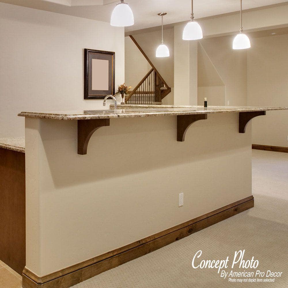 Unfinished Solid Hardwood Plain Bracket Corbel