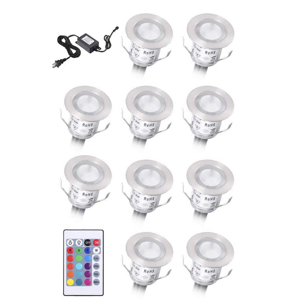 Recessed LED Deck Ground Light with 16 RGBW Colors and 4 Lighting Modes Remote Control IP67 Waterproof Outdoor Garden price history on PriceWatchPro