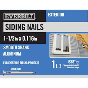 1-1/2 in. Siding Nails Aluminum 1 lb (Approximately 638 Pieces)
