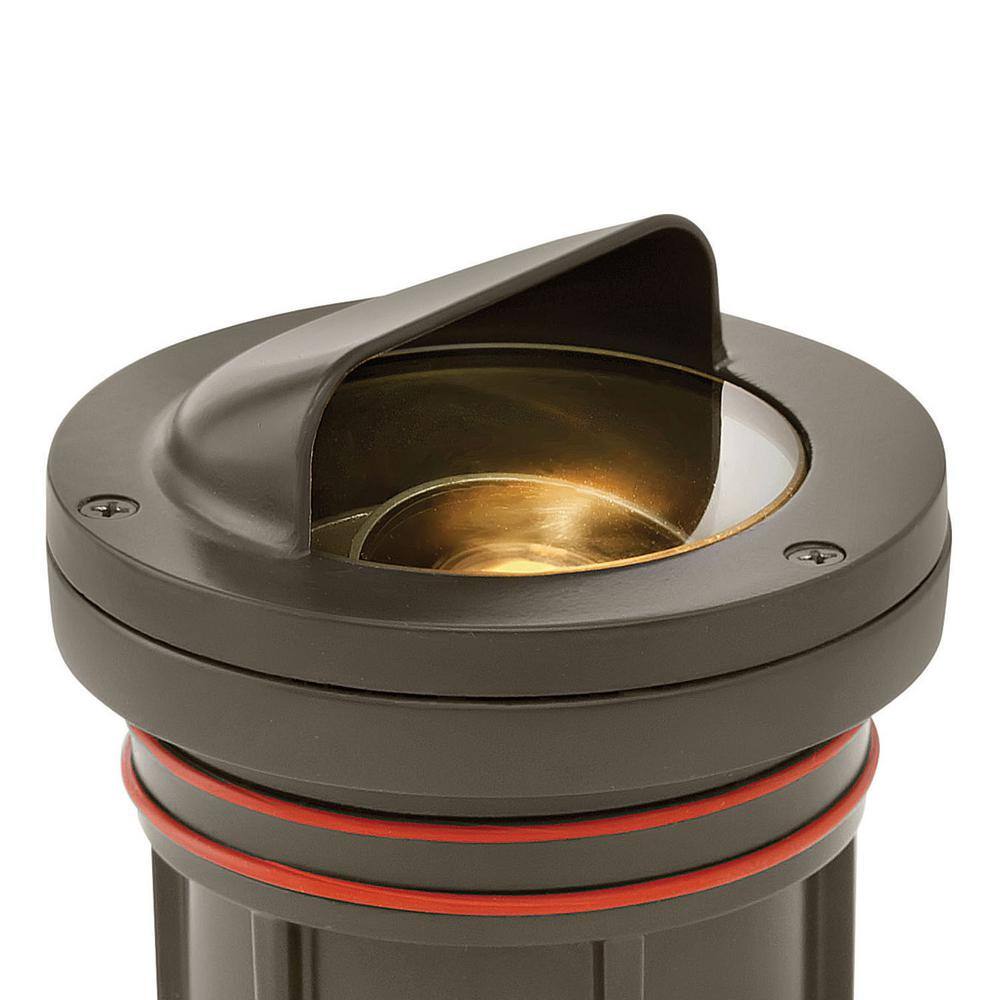Bronze Low Voltage LED Shielded Well Light with Clear Lens