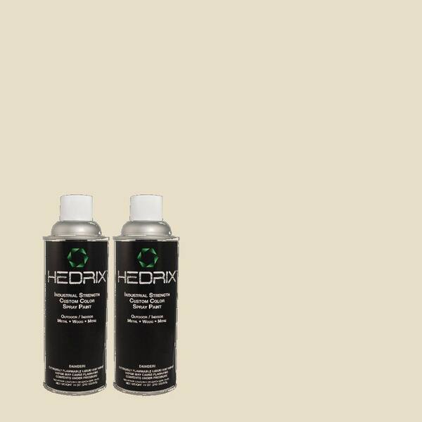Hedrix 11 oz. Match of MQ3-40 Varnished Ivory Gloss Custom Spray Paint (2-Pack)