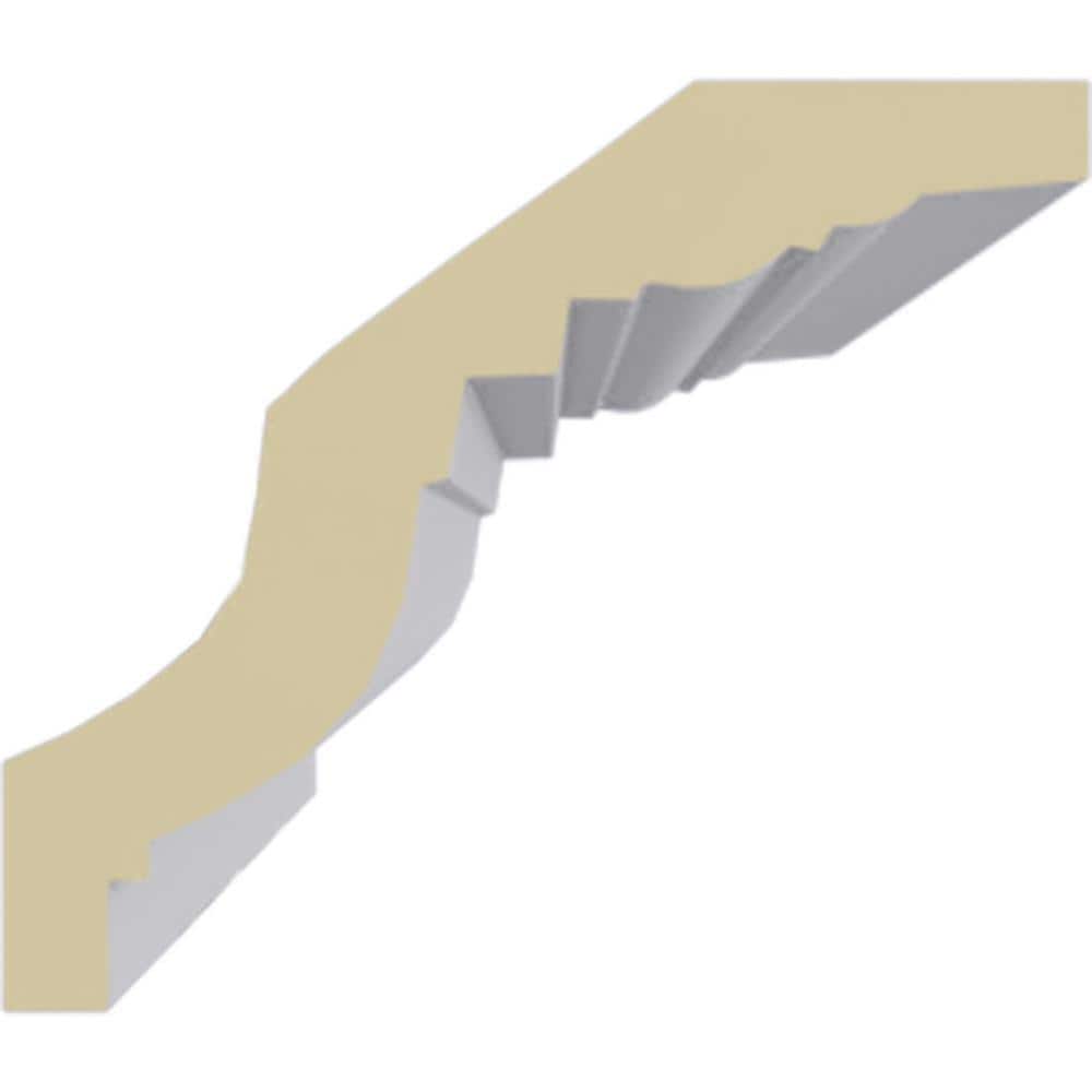 Bedford Smooth White Polyurethane Crown Moulding 94.5"