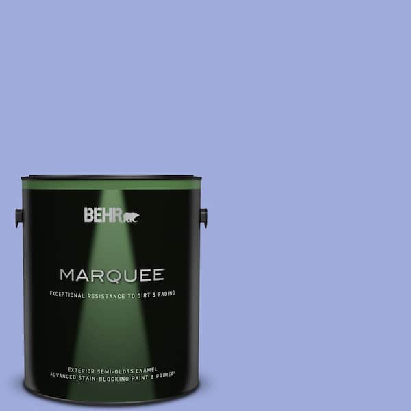 BEHR MARQUEE 1 gal. #P540-4 Lavender Sky Semi-Gloss Enamel Exterior Paint & Primer