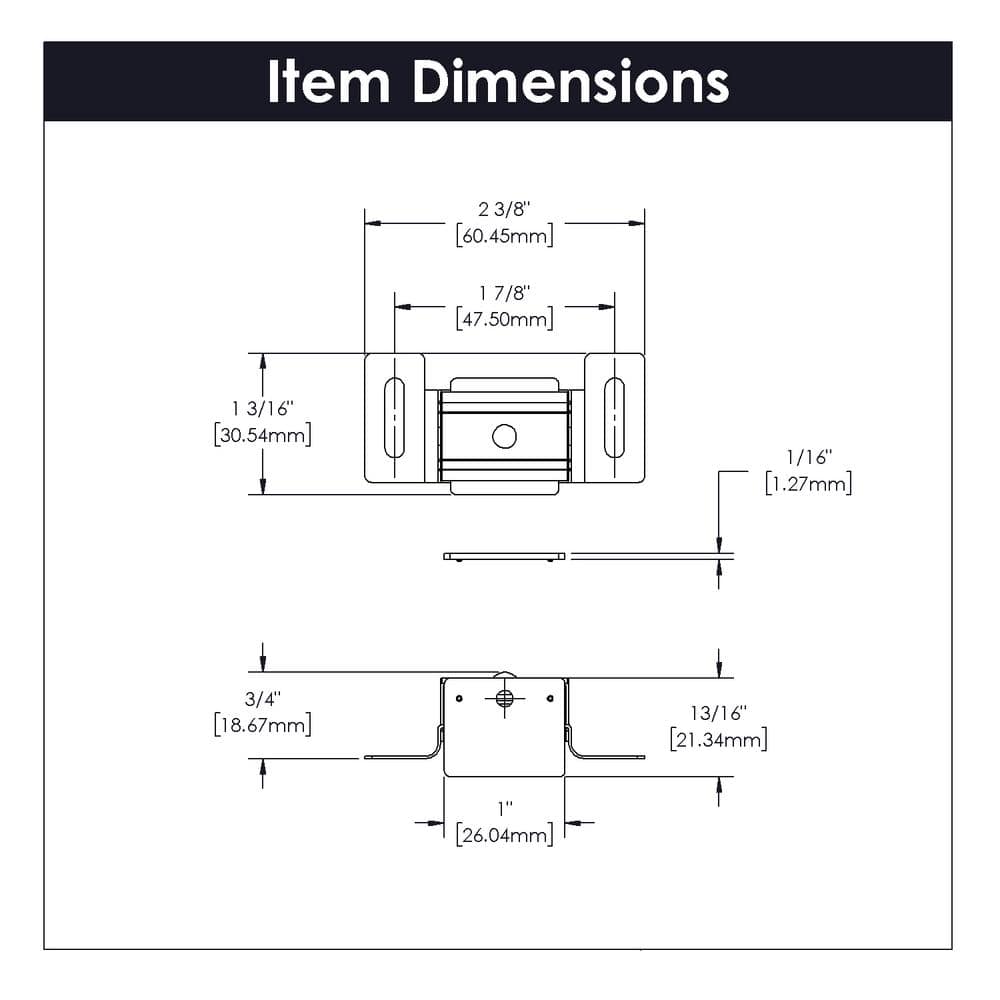 Silver Steel Magnetic Cabinet Door Catch
