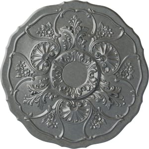 22-1/2 in. x 1-1/2 in. Cornelia Urethane Ceiling Medallion (Fits Canopies upto 4 in.), Platinum