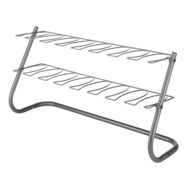 Whitmor 15 H 4-Pair 8-Tier Gray Metal Shoe Rack