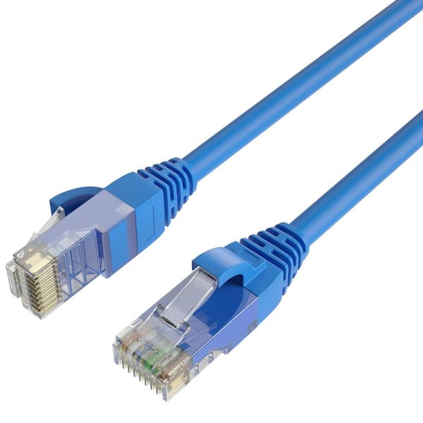 QualGear 75 ft. Cat 6 High-Speed Ethernet Cable Blue QG-CAT6R-CCA-75FT ...