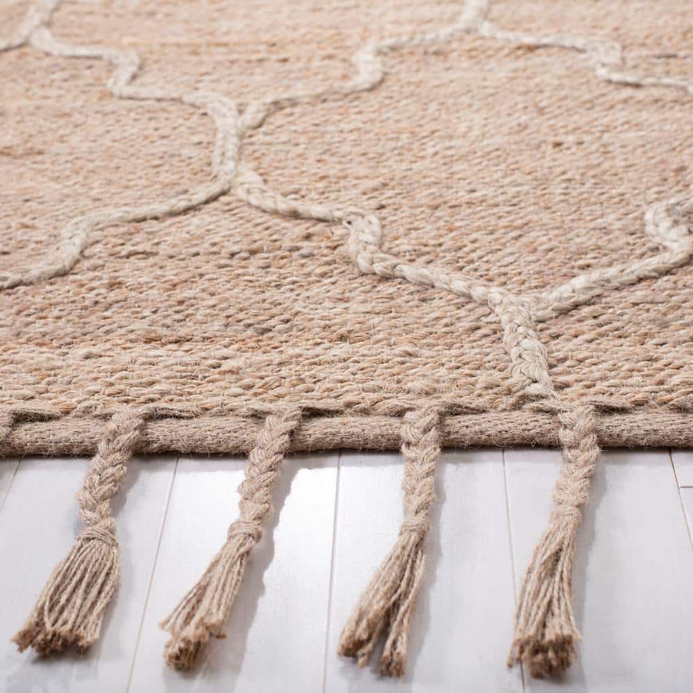 Handmade Natural Wool Rectangular 9' x 12' Area Rug