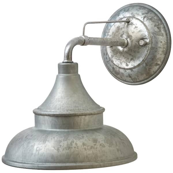 Reviews For Hampton Bay Galvanized, Galvanized Outdoor Barn Light Wall Mount Sconce