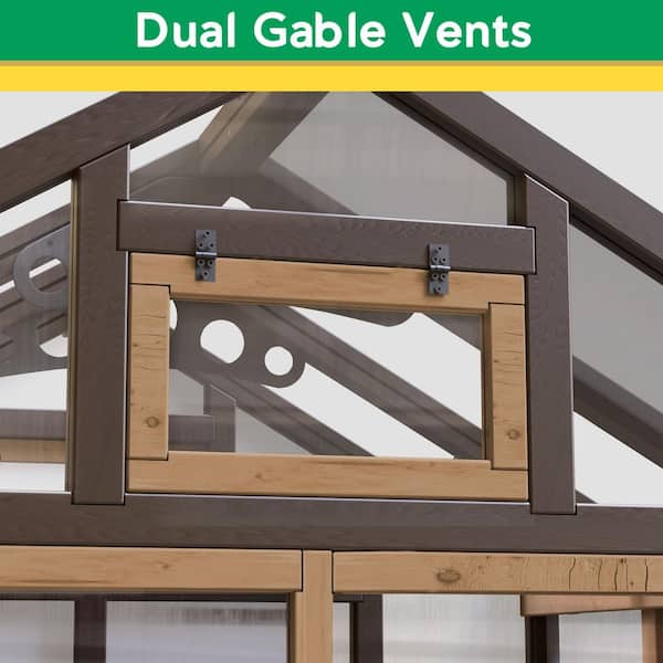 Miracle-Gro 7 ft. x 6 ft. Wood Greenhouse 70750 - The Home Depot