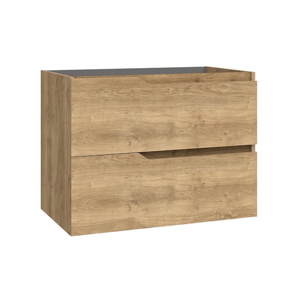 Menta 31.1 in. Bath Vanity Cabinet without Top in Natural Oak Assembled