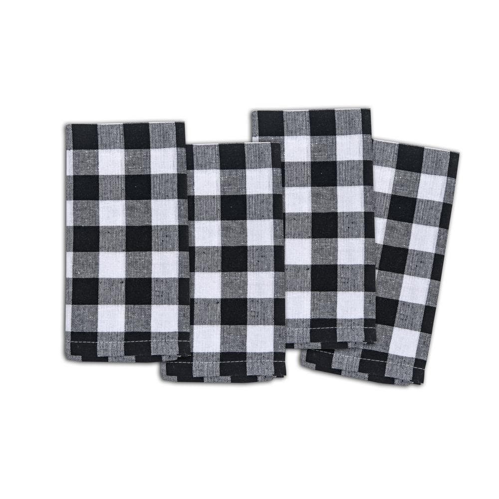 Buffalo Check Black 100% Cotton Napkin 18 in. x 18 in. (Set of 4) price history on PriceWatchPro