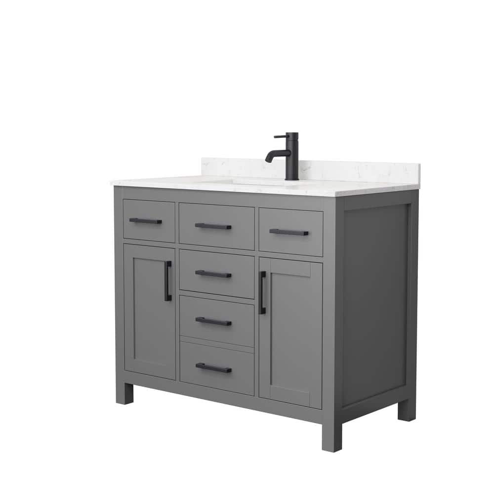 Wyndham Collection Beckett 42 in. W x 22 in. D x 35 in. H Single Sink