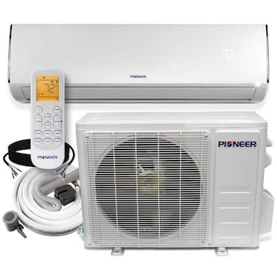 Low-Ambient 9,000 BTU 0.75 Ton 20 SEER Ductless Mini Split Wall Mounted Inverter Air Conditioner with Heat Pump 110/120V