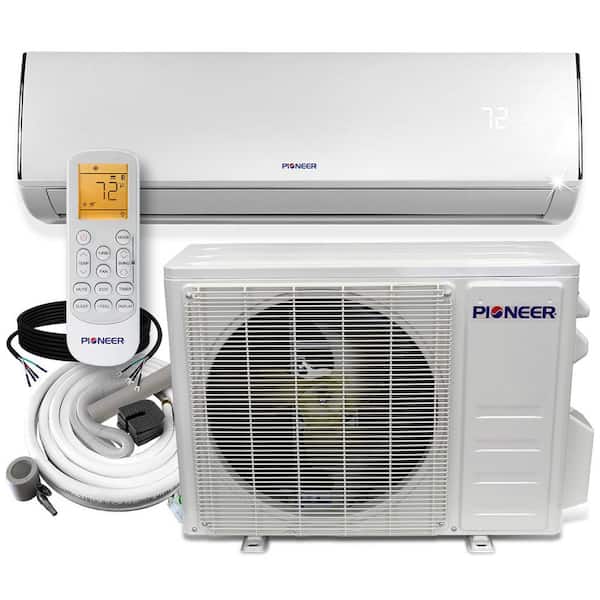 Pioneer Low-Ambient 9,000 BTU 0.75 Ton 19 SEER Ductless Mini Split Wall Mounted Inverter Air Conditioner with Heat Pump 208/230V