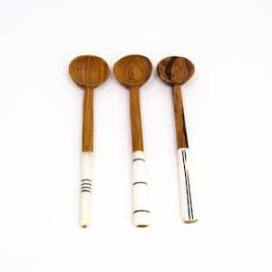 3-Pieces Simple Batik Olive Wood Spoon Set