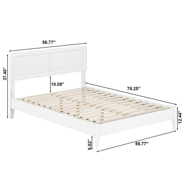 ❀aramode❀ AFI Sophia White Solid Wood Frame Twin Low Profile Platform