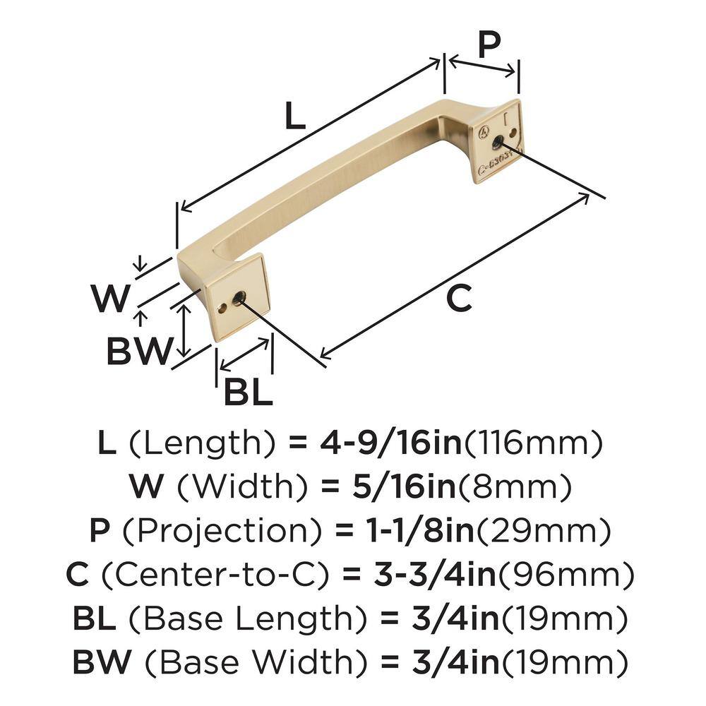 Champagne Bronze 3-3/4" Modern Cabinet Bar Pull