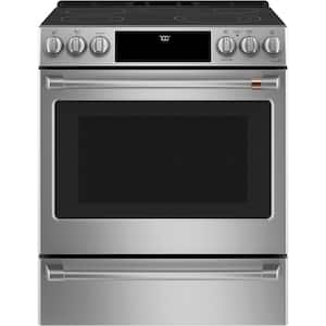30 in. 5.7 cu. ft. Smart Slide-In Electric Range in Stainless Steel with True Convection, Air Fry