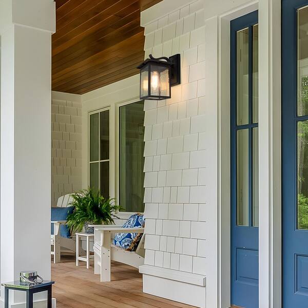 LNC Matte Black Outdoor Sconce for Entryway Porch Patio Gazebo