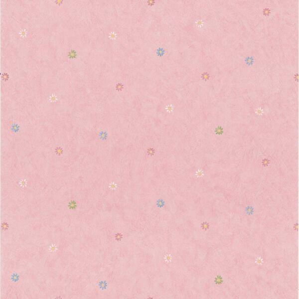 Brewster 56 sq. ft. Abby Lee Pink Flowers Wallpaper