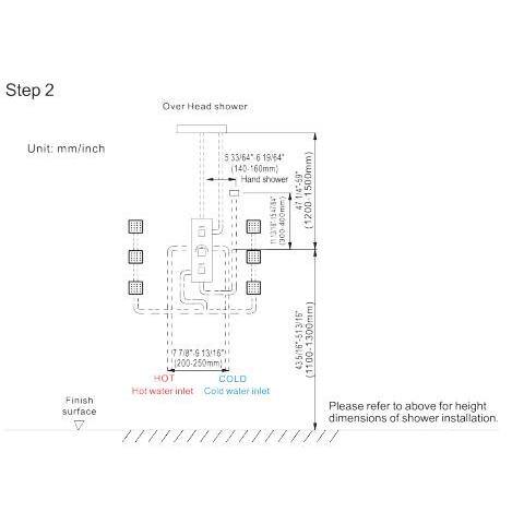 Large Brushed Nickel Dual Rain and Jet Shower System