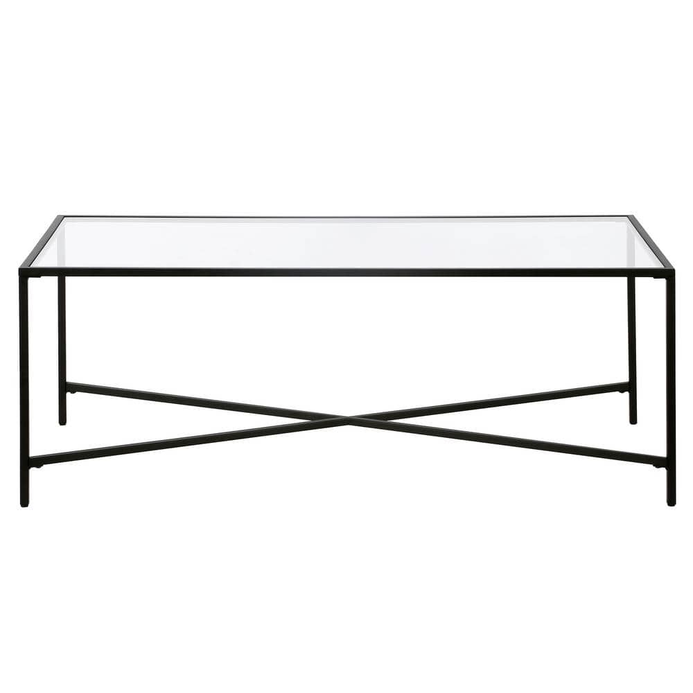 Henley 48'' Blackened Bronze Rectangular Glass Coffee Table