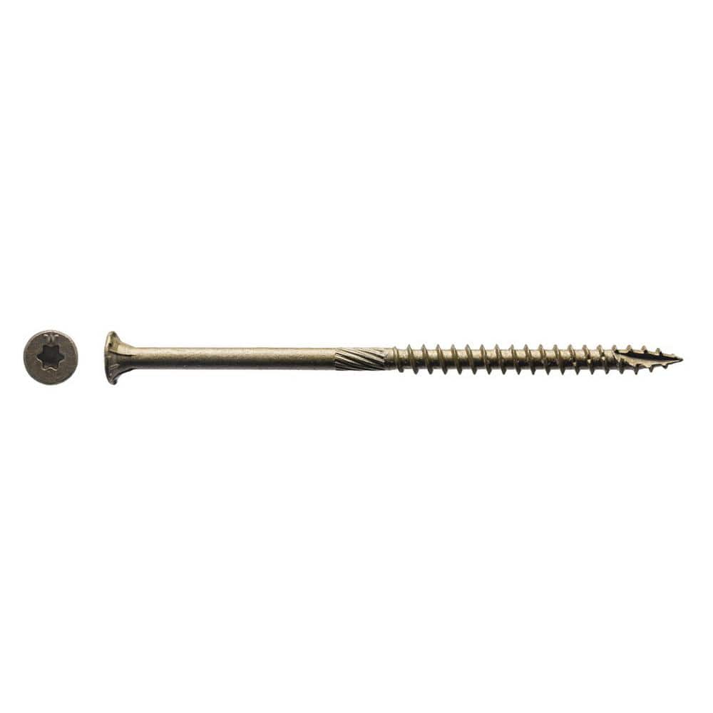 BIG TIMBER 10 x 4 in. Bronze Star Drive Flat Head Wood Screw (1000