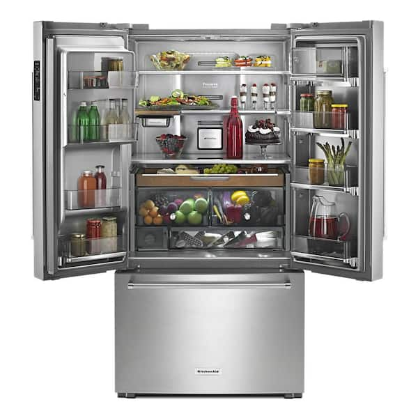 23.8 cu. ft. French Door Refrigerator in PrintShield Stainless Steel, Counter Depth