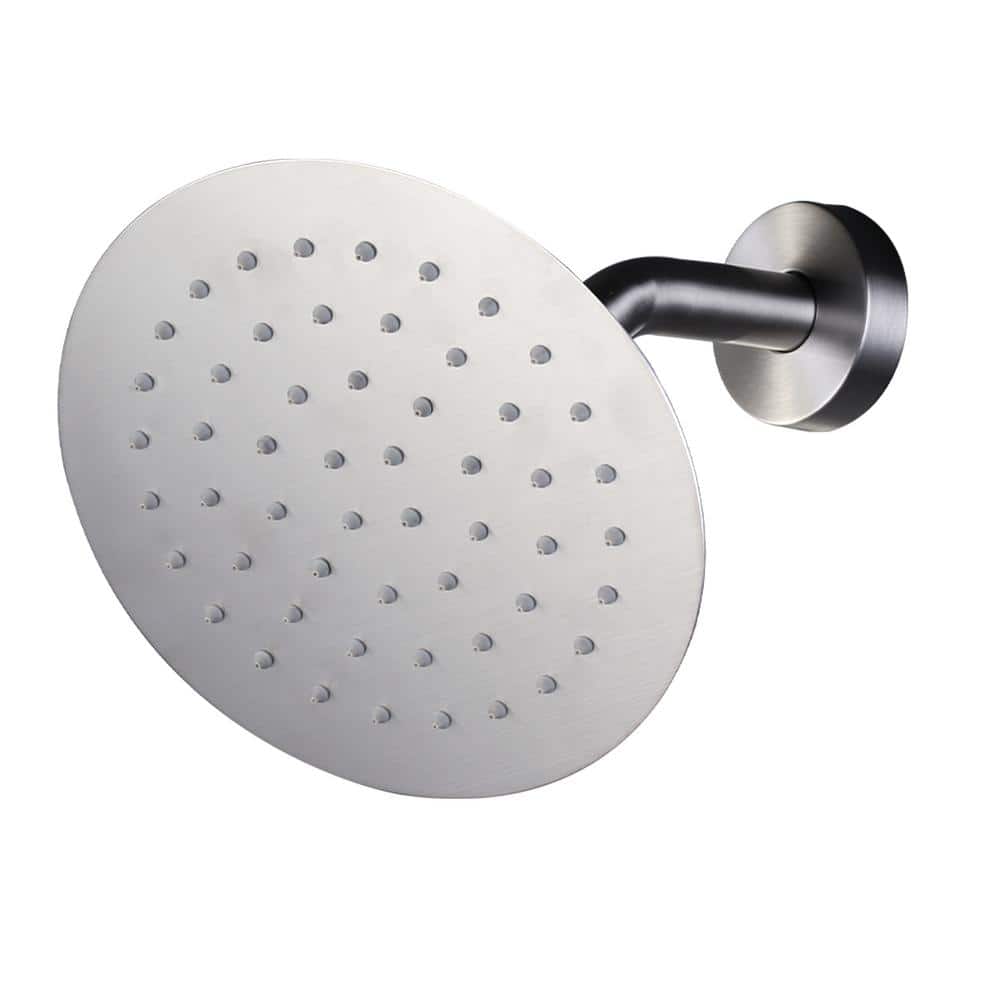 Large Brushed Nickel Wall Mounted Rain Shower Head