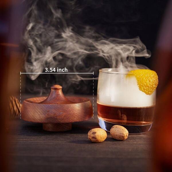 Lynzavix Cocktail Smoker Kit with Torch, Wood Chips, Natural Wood