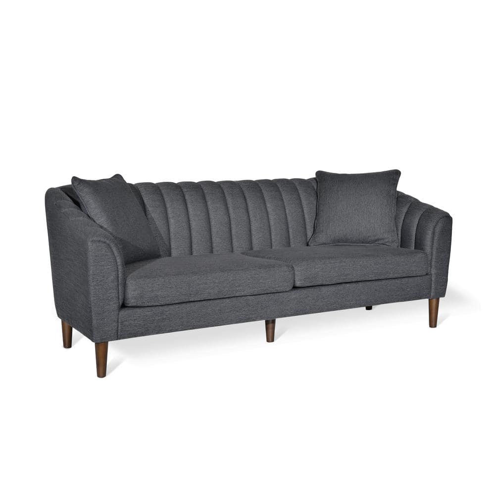 Elegant Blue Velvet 3-Seater Lawson Sofa with Tufted Tight Back