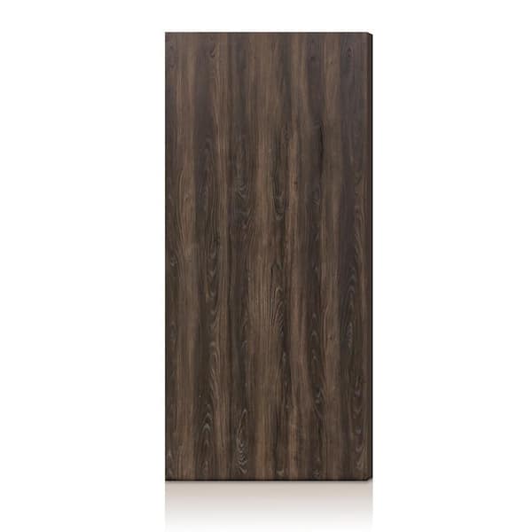 44 in. x 96 in. Walnut Texture Flush Hollow Core Composite Interior Door Slab