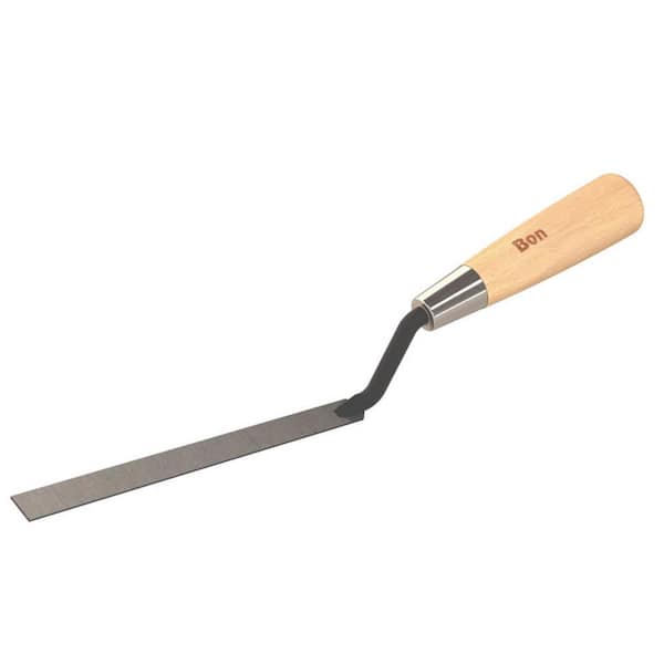 Bon Tool 7/8 in. Flexible Carbon Steel Jointer Caulking Trowel with Wood Handle