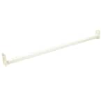 Selectives 30 in. - 48 in. White Adjustable Teardrop Closet Rod