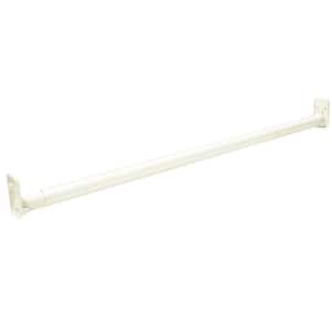 Selectives 30 in. - 48 in. White Adjustable Teardrop Closet Rod