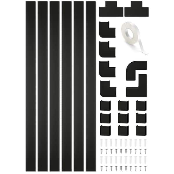 Black 157 in. x 0.95 in. W x 0.55 in. H Wire Covers for Cords on Wall, Premium Cable Management  Cord Covers for Wires