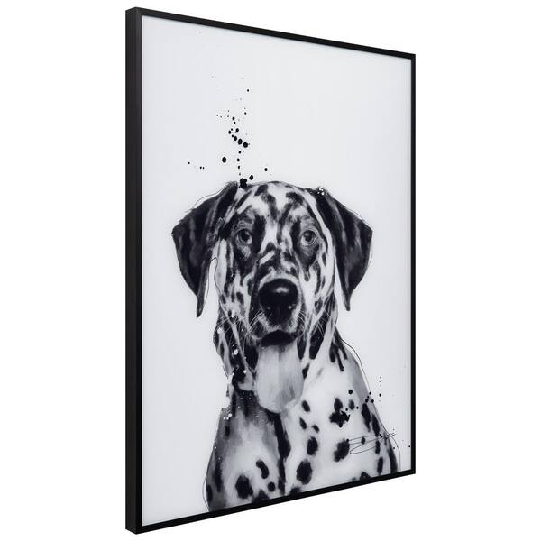 Empire Art Direct Poodle Black and White Pet Paintings on Reverse Printed  Glass Framed Dog Wall Art, 24 x 18 x 1, Ready to Hang 