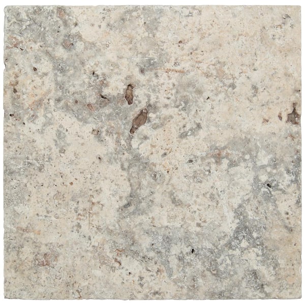 MSI Silver 2 cm. x 16 in. x 16 in.Tumbled Travertine Paver Tile (11.78 sq. ft.)
