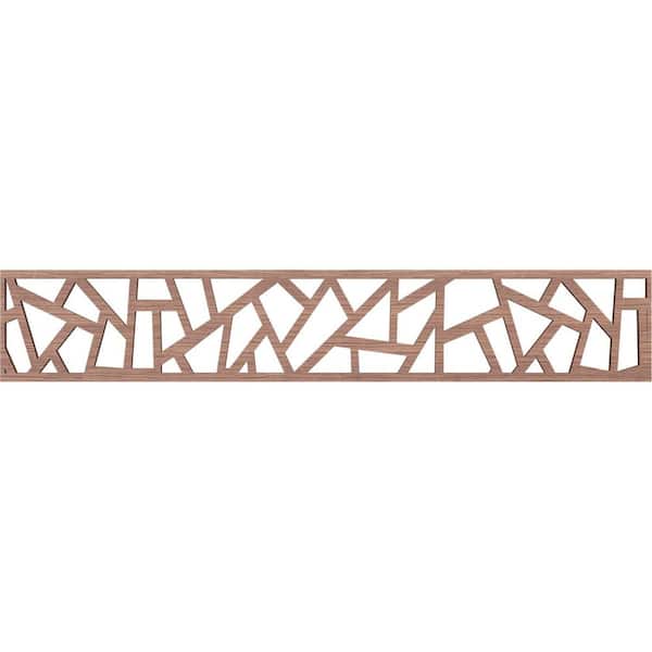 Ekena Millwork Harrisburg Fretwork 0.375 in. D x 46.625 in. W x 8 in. L Walnut Wood Panel Moulding