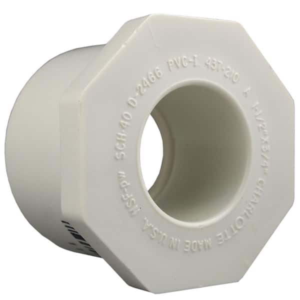 Charlotte Pipe 1-1/2 in. x 1-1/4 in. PVC Schedule 40 Spigot x S Reducer Bushing Fitting