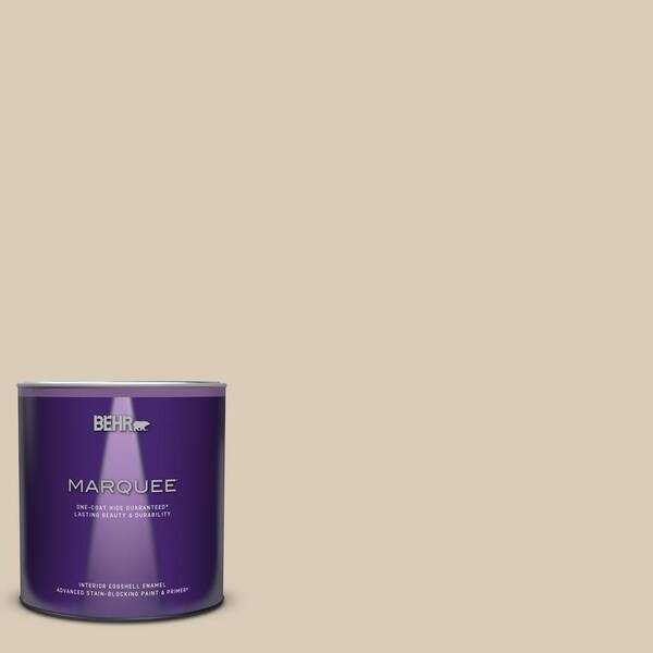 BEHR MARQUEE 1 qt. #MQ2-27 Studio Clay One-Coat Hide Eggshell Enamel Interior Paint & Primer