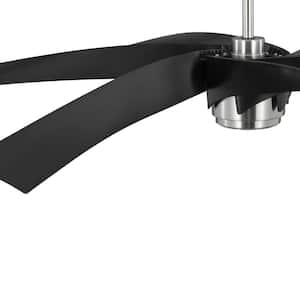 Insigna 72 in. Indoor/Outdoor Integrated LED Brushed Nickel Contemporary Ceiling Fan with Remote for Living Room