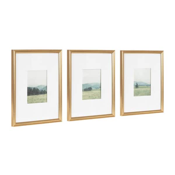 3-Piece Adylnn Gold Framed Meadow Art Set 15 in. x 12 in.