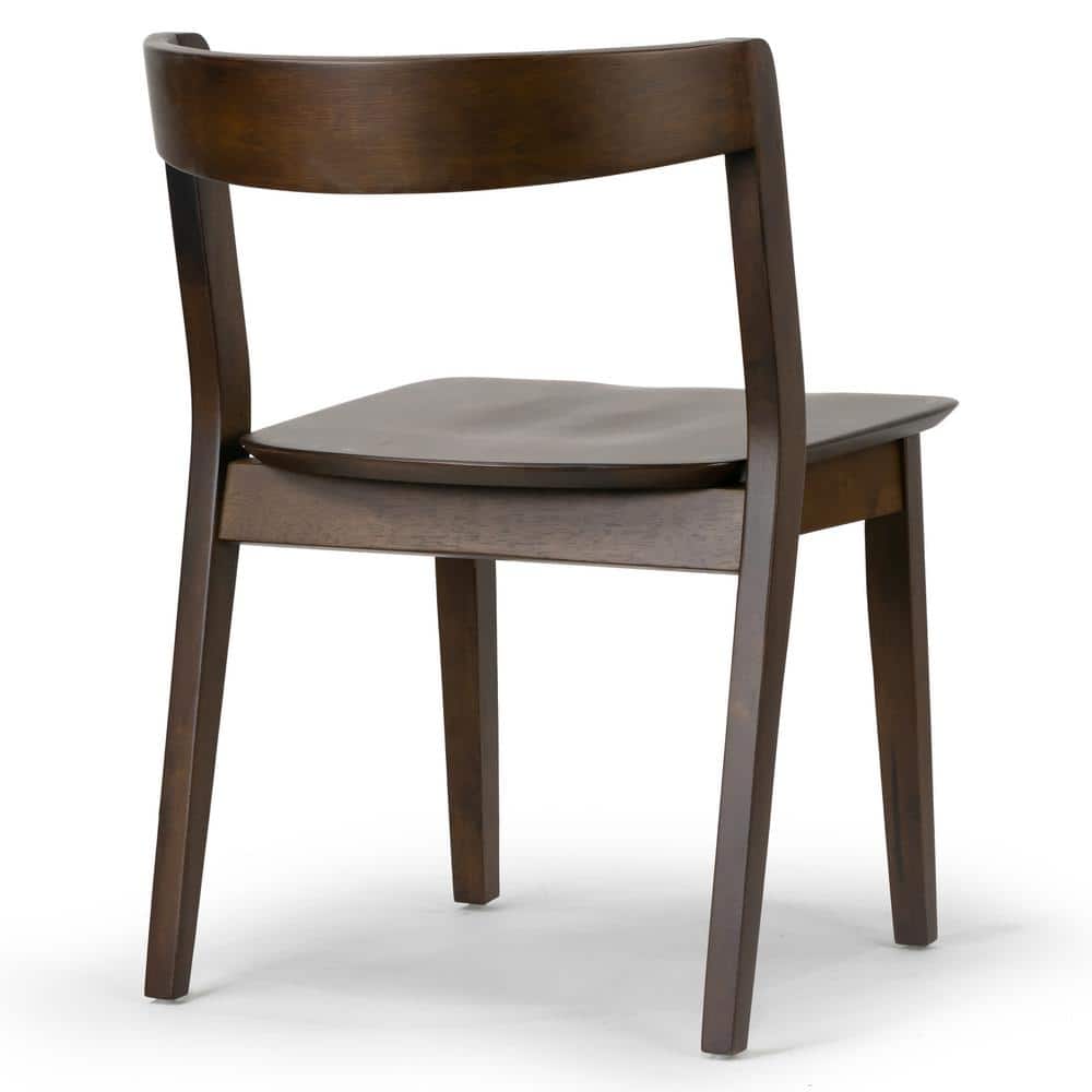 Vintage Charm High Ladderback Side Chair in Dark Brown Wood