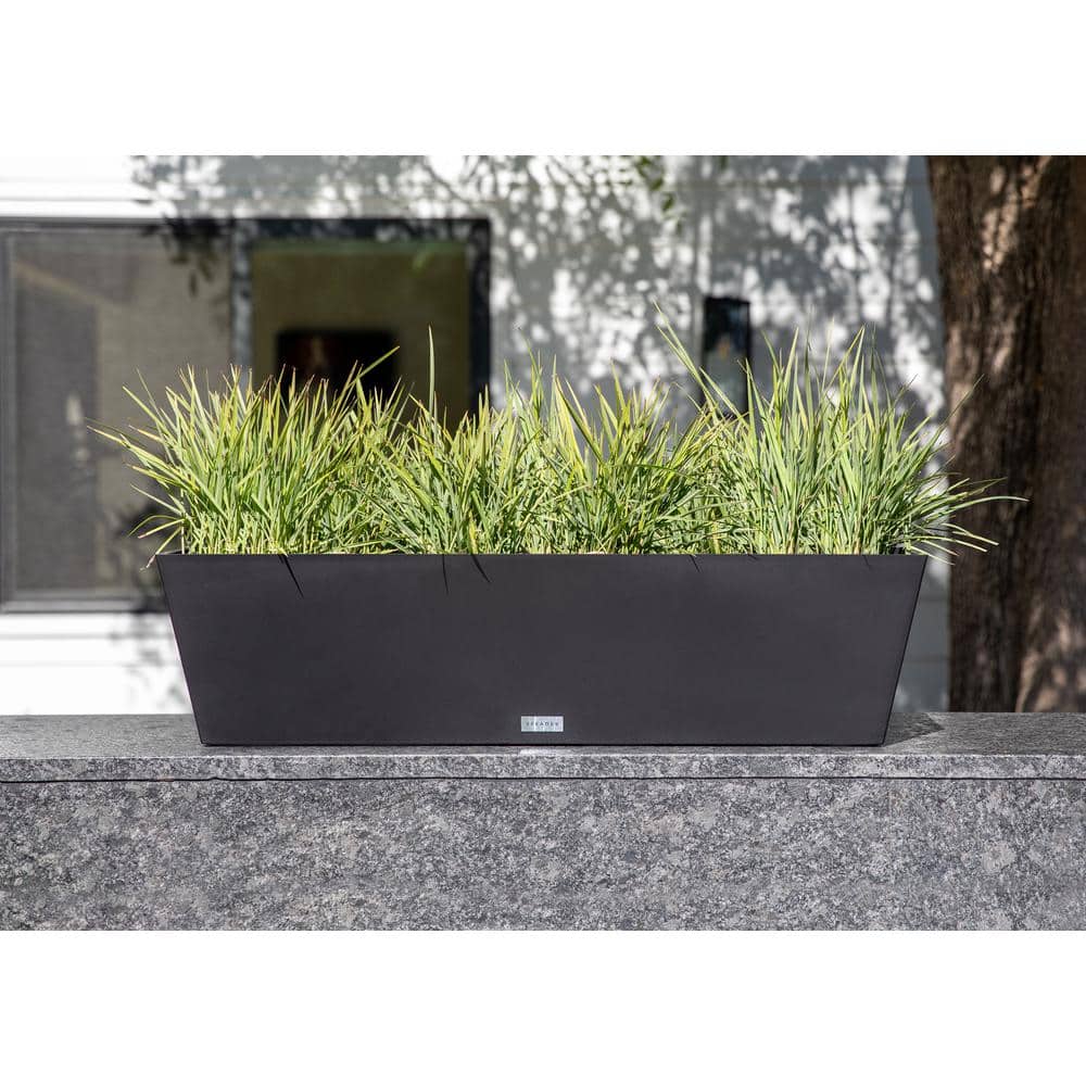 Black 36" Recycled Plastic Window Box Planter