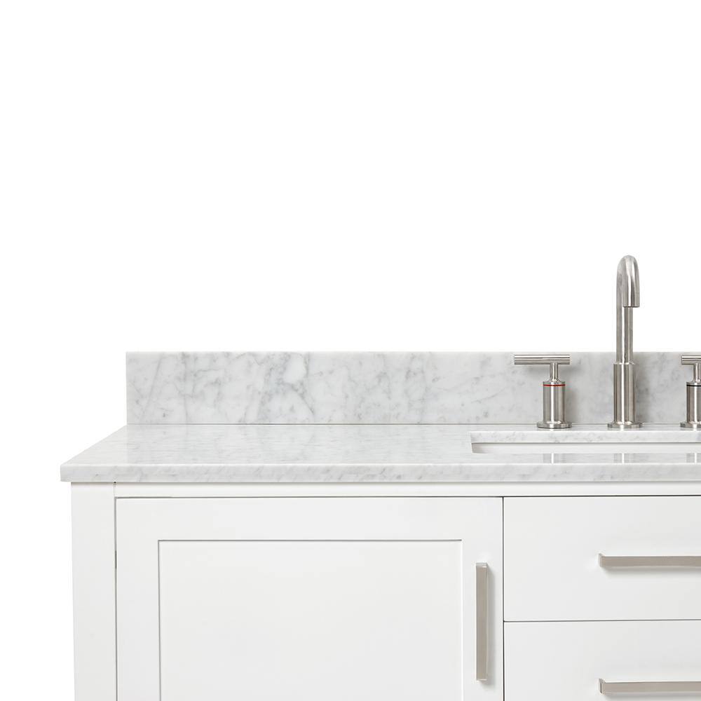 Bayhill 55'' White Solid Wood Freestanding Vanity