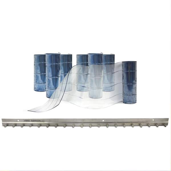 Aleco Clear-Flex II 5 ft. x 7 ft. Standard Scratch-Guard PVC Strip Door Kit