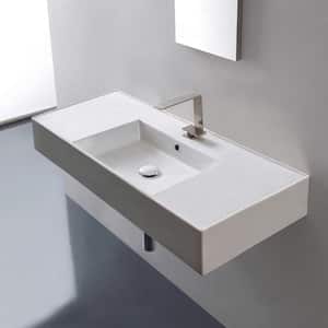 Teorema 2-Wall Mounted Bathroom Sink in White