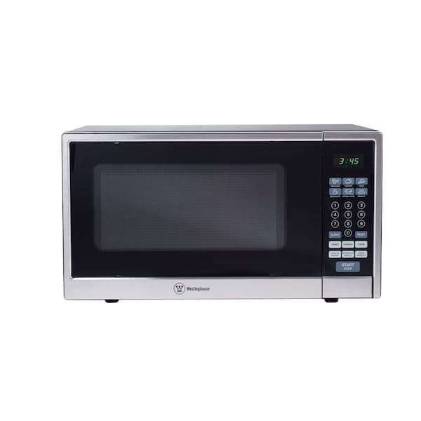 Westinghouse 1.1 cu. ft. 1000-Watt Countertop Microwave in Stainless Steel Front Black Body
